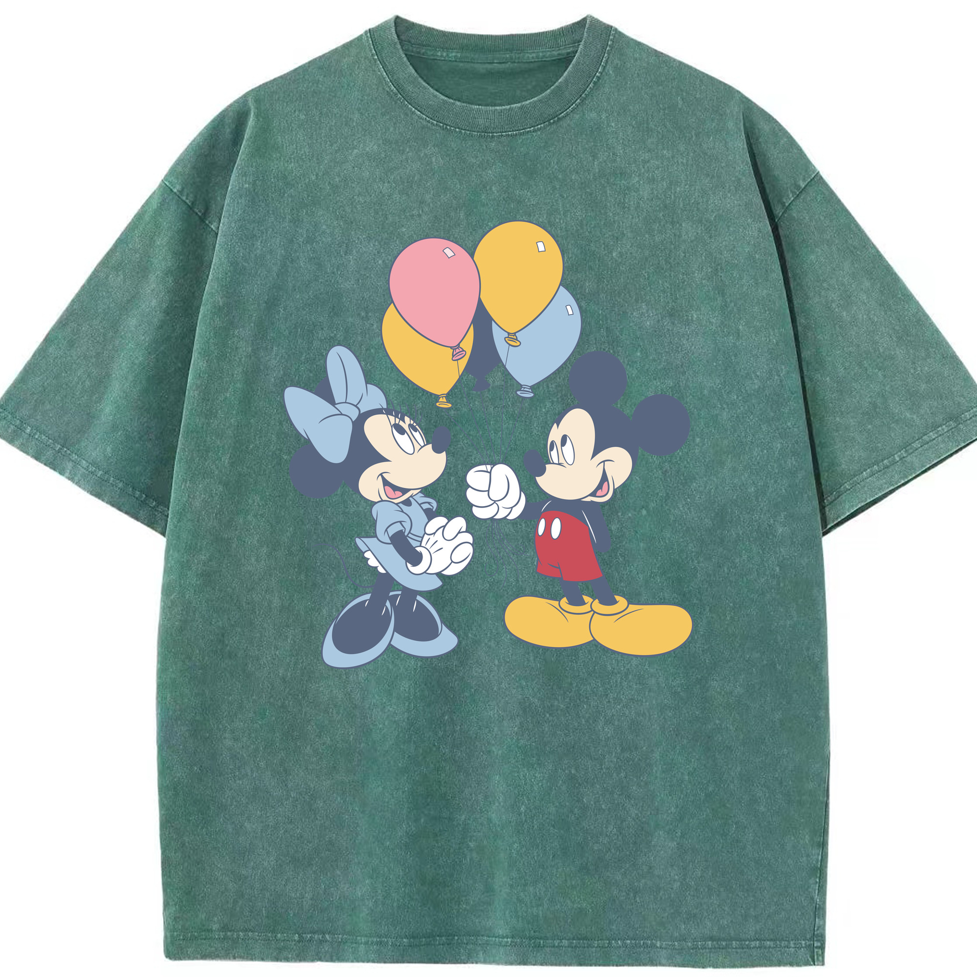 （画像用） ミッキーマウス Mickey Mouse 綿100% ヴィンテージ風 半袖Tシャツ（フロントプリント）